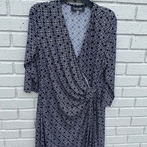 Black Label by Evan Picone wrap style dress